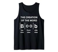 The invention of the word divertente Boob Party Tee Canotta