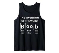 The invention of the word divertente Boob Party Tee Canotta