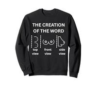 The invention of the word divertente Boob Party Tee Felpa