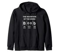 The invention of the word divertente Boob Party Tee Felpa con Cappuccio