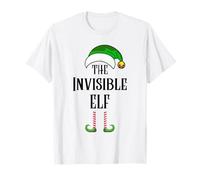 The Invisible Elf Easy Xmas Costume Famiglia Gruppo Natale Maglietta