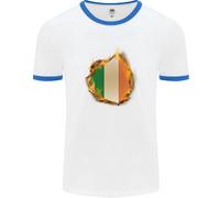 The Irish Tricolore Bandiera Fuoco Irlanda Uomo Ringer