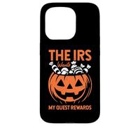 The IRS Wants My Quest Ricompensa Candy Halloween intagliato zucca Custodia per iPhone 15 Pro