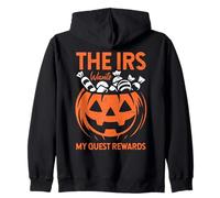 The IRS Wants My Quest Ricompensa Candy Halloween Intagliato Zucca Felpa con Cappuccio