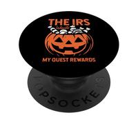 The IRS Wants My Quest Ricompensa Candy Halloween intagliato zucca PopSockets PopGrip Adesivo