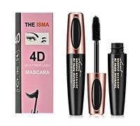 THE ISMA Mascara per ciglia in fibra di seta 4D, impermeabile, extra lungo, spesso, a lunga durata, impermeabile e a prova di sbavature