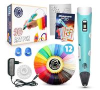 The Italian Home® Penna 3D + Filamenti PLA 12 Colori (2 Fluoerescenti) + Istruzioni in Italiano e Guida illustrata in Omaggio - Penna 3D bambini 10 anni