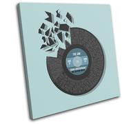 The Jam Underground Song Lyrics Record Vinyl Canvas Wall Art Picture Print