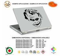 The jocker batman film adesivo notebook tablet sticker pvc black white cropped