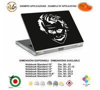 The jocker batman film adesivo notebook tablet sticker pvc black white cropped