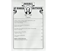 The Journal of Higher Criticism Volume 19 Number 2