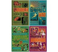 The Jungle Book, Peter Pan, The Wonderful Wizard & The Adventures of Pinocchio (Minalima Edition) 4 Books Collection Set
