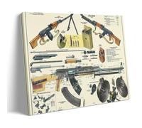 The Kalashnikov 7.62 Light Machine Gun Poster decorativo da parete, per soggiorno, camera da letto, decorazione da parete, decorazione moderna per camera familiare, 40 x 60 cm