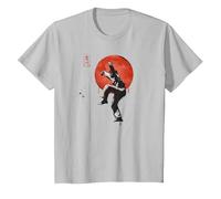 The Karate Kid Calcio della Gru dell'inchiostro Sumi Maglietta, Bambini, Argento, 10 Anni