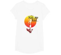 The Karate Kid Logo sfumato di Sole Maglietta, Ragazze, Bianco, L