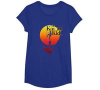 The Karate Kid Logo sfumato di Sole Maglietta, Ragazze, Blu Reale, M