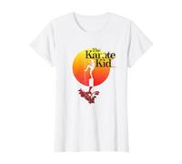 The Karate Kid Sun Gradient Logo Maglietta, Donna, Bianco, XL
