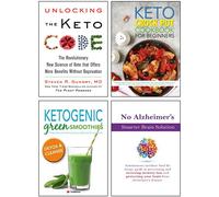 The Keto Crock Pot Cookbook For Beginners, Ketogenic Green Smoothies, No Alzheimer's Smarter Brain Keto Solution, Unlocking the Keto Code [Hardcover] 4 Books Collection Set