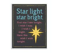 The Kids Room by Stupell Star Light, Star Bright filastrocca Rectangle Wall Plaque