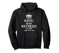 The King Has Retired Sign,Im Retired EST 2026 Retirement Men Felpa con Cappuccio