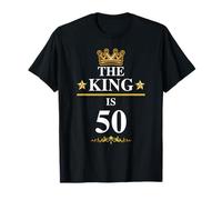 The King Is 50 - Divertente festa per il 50° compleanno Crown Kings Maglietta