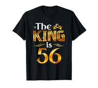 The King Is 56 Anni Regalo Uomo 56 Anni Compleanno Re Corona Maglietta