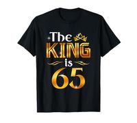 The King Is 65 Anni Regalo Uomo 65 Anni Compleanno Re Corona Maglietta