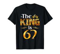 The King Is 67 Anni Regalo Uomo 67 Anni Compleanno Re Corona Maglietta