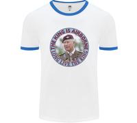 The King Is Airborne Charles Coronation Uomo Ringer T-Shirt