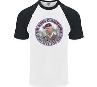 The King Is Airborne Charles Coronation Uomo S/S Baseball T-Shirt