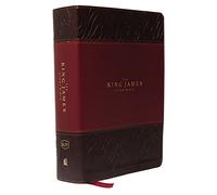 KJV, The King James Study Bible, Leathersoft, Burgundy, Thumb Indexed, Red