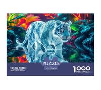 The King of Forests Puzzle Decorazione Artistica Da Parete Per Soggiorno, Regalo Di Natale E Compleanno Perfetto Per Appassionati Di Esperti Per Adulti Cool Tiger Per Adulti E Bambini Da 14 Anni E Più