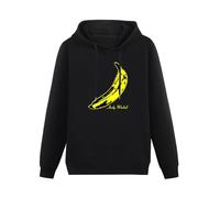 THE KING OF TOMATO Andy Warhol Banana Hoody Unisex Ptinted Hoodies Long Sleeve Men's Hooded with Pocket Black L
