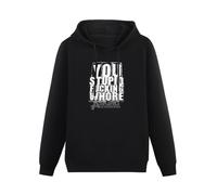 THE KING OF TOMATO Asking Alexandria You Stupid F cking Whore Metalcore Band Hoody Unisex Long Sleeve Hooded with Pocket Black XL