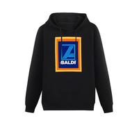 THE KING OF TOMATO Baldi Present Joke Bald Head Aldi Parody Logo Hoody Unisex Long Sleeve Hooded with Pocket Black XL