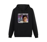 THE KING OF TOMATO BBC Louis Theroux 90S Hoody Unisex Ptinted Hoodies Long Sleeve Men's Hooded with Pocket Black XXL