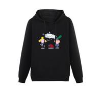 THE KING OF TOMATO Ben And Holly'S Little Kingdom Hoody Unisex Ptinted Hoodies Long Sleeve Men's Hooded with Pocket Black M