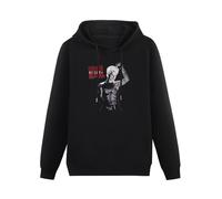 THE KING OF TOMATO Billy Idol Arm Hoody Unisex Ptinted Hoodies Long Sleeve Men's Hooded with Pocket Black XXL