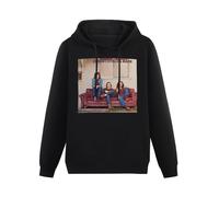 THE KING OF TOMATO Crosby Stills And Nash Vinyl CD Cover Hoody Unisex Ptinted Hoodies Long Sleeve Men's Hooded with Pocket Black XXXL