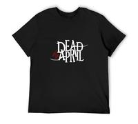 THE KING OF TOMATO Dead By April Unisex 100% Cotton Short-Sleeve T-Shirts Black XL