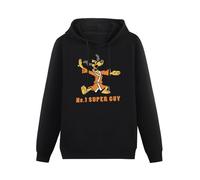 THE KING OF TOMATO Hong Kong Fuey No 1 Super Guy Hoody Unisex Ptinted Hoodies Long Sleeve Men's Hooded with Pocket Black XXXL