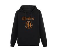 THE KING OF TOMATO ILL Nino Band Logo Hoody Unisex Ptinted Hoodies Long Sleeve Men's Hooded with Pocket Black XXL
