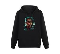 THE KING OF TOMATO Jeff Goldblum Life Uh Finds A Way Hoody Unisex Ptinted Hoodies Long Sleeve Men's Hooded with Pocket Black M