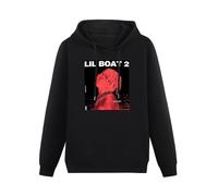 THE KING OF TOMATO Lil Yachty Lil Boat 2 Hoody Unisex Ptinted Hoodies Long Sleeve Men's Hooded with Pocket Black M