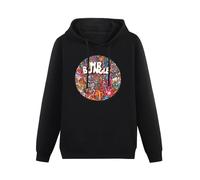 THE KING OF TOMATO Mr. Bungle Hoody Unisex Ptinted Hoodies Long Sleeve Men's Hooded with Pocket Black S
