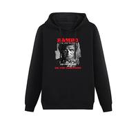 THE KING OF TOMATO Rambo Last Blood Five V Live for Nothing Or Die Fro Something Unisex Hoody with Pocket Black XXL