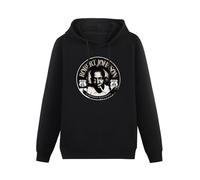 THE KING OF TOMATO Robert Johnson Blues Guitar Crossroads Devil Hoody Unisex Long Sleeve Hooded with Pocket Black S