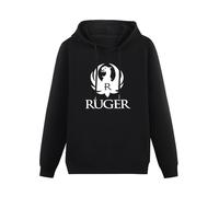 THE KING OF TOMATO Ruge Firearms Hoody Unisex Ptinted Hoodies Long Sleeve Men's Hooded with Pocket Black M