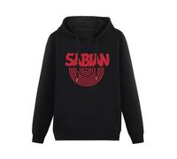 THE KING OF TOMATO Sabian Hoody Unisex Ptinted Hoodies Long Sleeve Men's Hooded with Pocket Black S