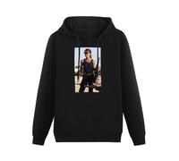 THE KING OF TOMATO Sarah Connor Terminator 2 T2 Movie Fan Hoody Unisex Ptinted Hoodies Long Sleeve Men's Hooded with Pocket Black XXL